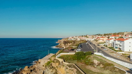 Fototapeta na wymiar Vista da Praia das Maçãs em Sintra Portugal