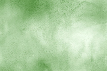 Zielony atrament i akwarela tekstury na tle białej księgi. Wycieki farby i efekty ombre. Ręcznie malowane abstrakcyjny obraz. - 242778020