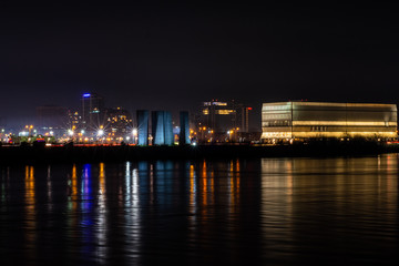 Fototapeta na wymiar City coastline at night