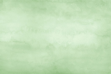 Green ink and watercolor textures on white paper background. Paint leaks and ombre effects. Hand painted abstract image.