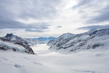 Winter and Snow in Jungrau, Switzerland