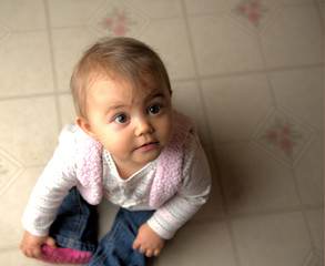 Baby on the White Floor