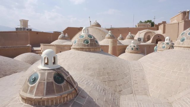 Amazing roof of Sultan Amir Ahmad Bathhouse in Kashan, Iran