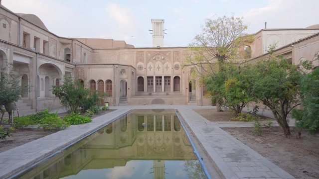 Courtyard of Borujerdi Historical House in Kashan, Iran