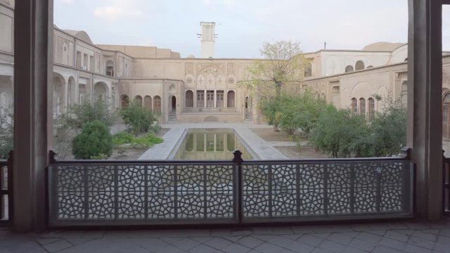 Courtyard of Borujerdi Historical House in Kashan, Iran