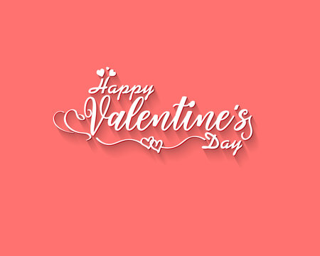 Hand sketched Happy Valentine's Day text as Valentine's Day logotype badge/icon. Valentine's Day poster/card/invitation/banner.