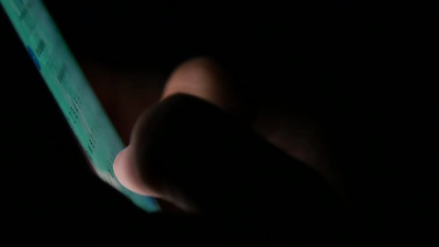 Person Texting Late At Night