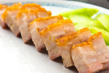 Crispy pork belly with chilli