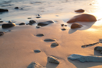 고흥 몽돌해변의 아침 풍경