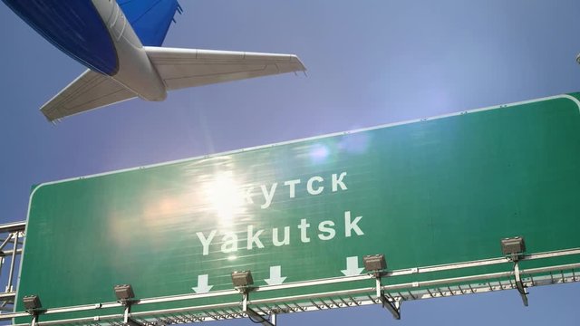 Airplane Take off Yakutsk