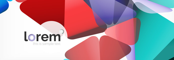 Vector colorful geometric triangle background, crystal banner design