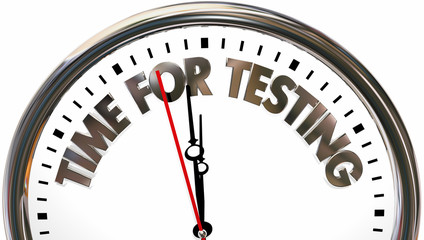 Time for Testing Evaluation Exams Words 3d Illustration