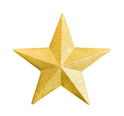 Close up golden star icon
