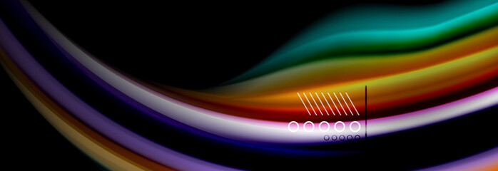 Color flow poster. Wave Liquid shape color background. Art design for your design