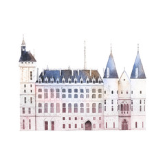 Fototapeta premium Conciergerie building in Paris vector