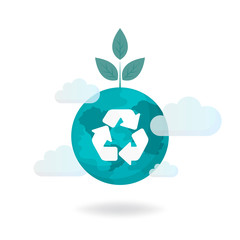 Recycle symbol environmental conservation vector