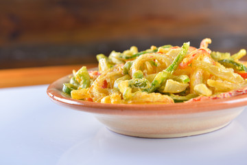 Verduras fritas y rebozadas en harina o tempura 