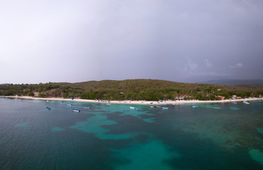 Playa punta Rusia, vista aérea,  República Dominicana