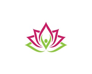 Lotus flowers logo Template