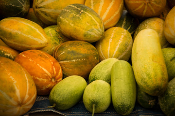 Many melons and melons