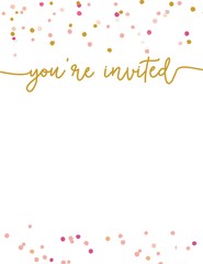Cute Party Invitation Template. You're Invited Party Invitation Background, Printable Invite