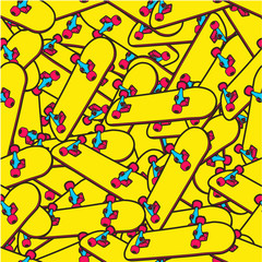 skateboard seamless pattern © Leonid