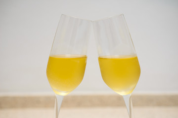 champagne glass with clear background
