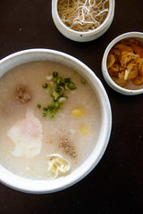 pork ball congee with egg