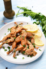 Fried frog legs