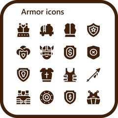  armor icon set