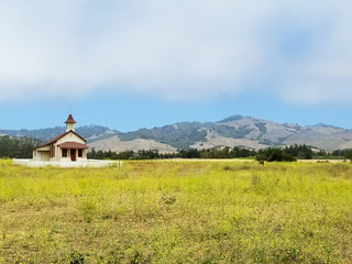 San Simeon Church and Horse