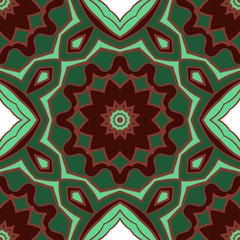 Seamless floral ornament. Military style color. Vector illustration