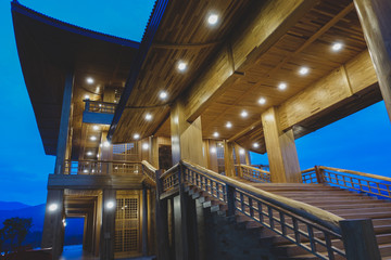 Hinoki Land building in Chiang Mai Thailand. Japanses building style.