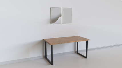 Blank white spiral calendar on the wall