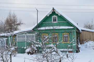 Russian village in winter