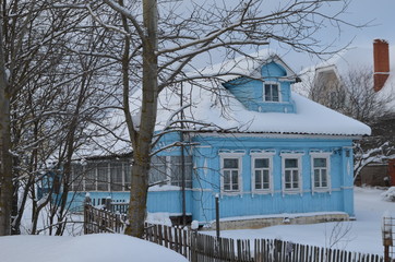 Russian village in winter