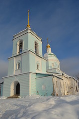 Beautiful church in russian village