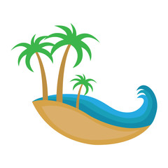Summer beach logo
