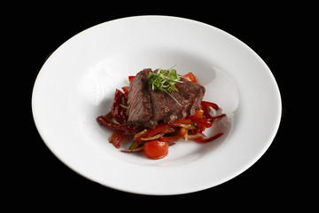 warm salad with roast beef