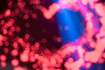Heart shaped of disfocus of pink LED background