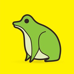 Frog cartoon graphic vector