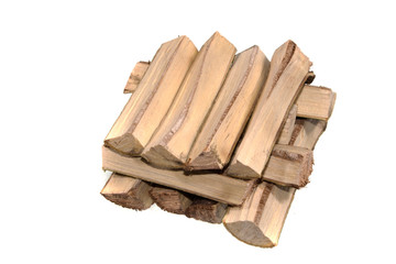 firewood isolated on white background