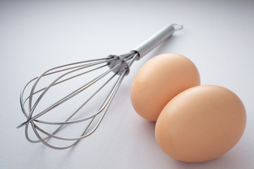 eggs and whisk