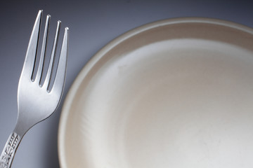 fork and knife on plate