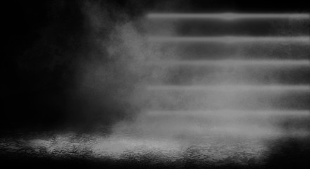 Background of an empty dark room