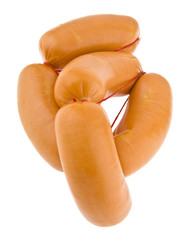 sausages isolated on white background