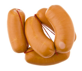 sausages isolated on white background