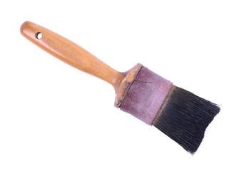 Old and used paint brush