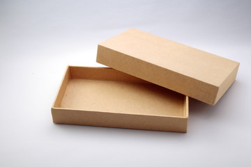 cardboard box on white background
