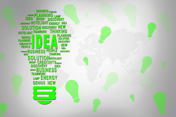 2D illustration Idea against abstract technology background